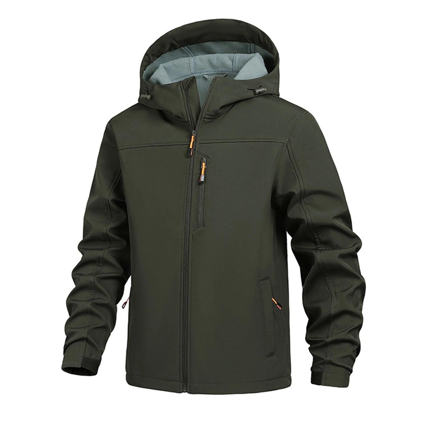 Giacche Con Cappuccio Impermeabili Uomo Autunno Inverno, Ideali Per Escursionismo Caccia Pesca All'aperto Fleece Casual