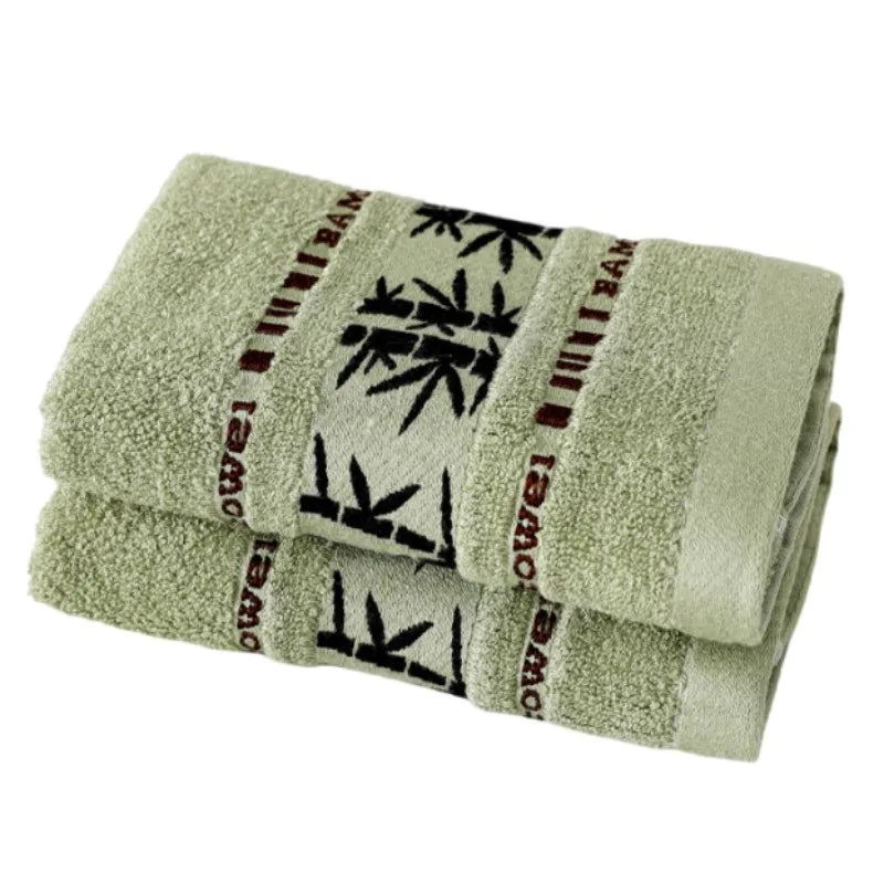Set Asciugamani Da Bagno In Bambù Ricamati 2 Pezzi Morbidi Alta Qualità Per Viso E Corpo 34x34 34x74 70x140 Cm Regalo