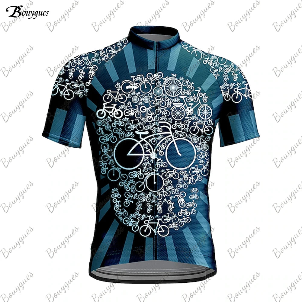 Maglia Ciclismo Uomo 2023 Skull MTB Maillot Abbigliamento Bicicletta Traspirante Asciugatura Rapida Tasche Antisudore