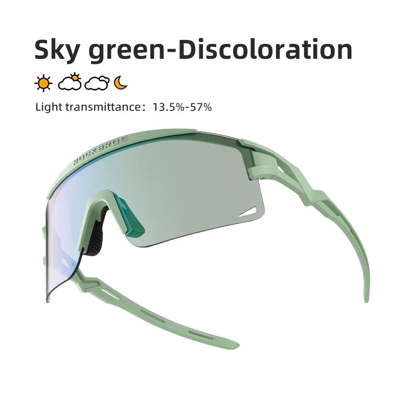 RockBros Occhiali Da Sole Da Ciclismo Ultraleggeri Unisex Con Protezione UV Fotocromatici Antivento Per MTB E Strada