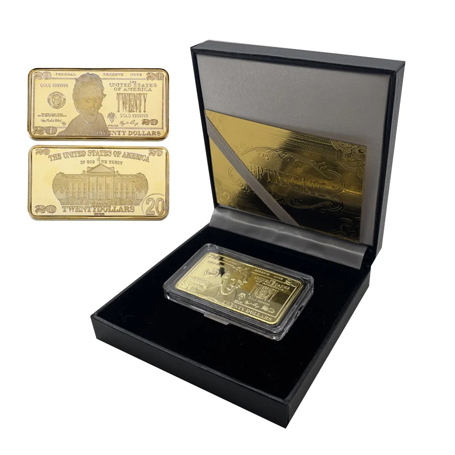 Lingotti Buffalo Placcati Oro Da 100 Dollari Stati Uniti D America Collezionabili Regalo Souvenir
