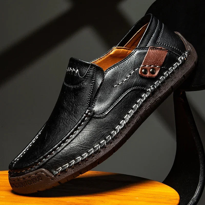 Mocassini Da Uomo Slip Traspiranti Scarpe Da Guida In Vera Pelle Fatte A Mano Eleganti Casual