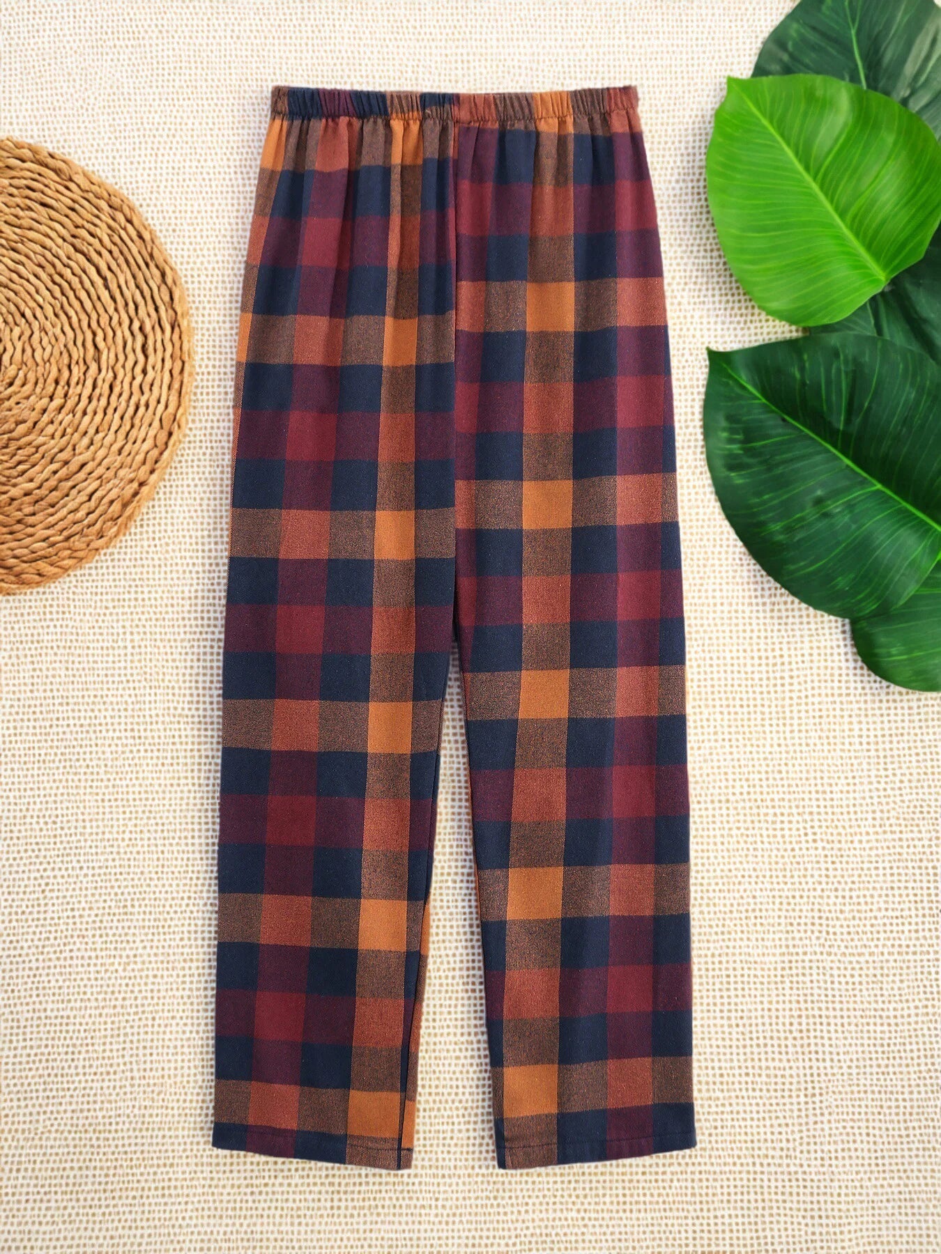Pantaloni A Quadri Con Coulisse Unisex Primavera Estate Larghi E Casual A Gamba Larga