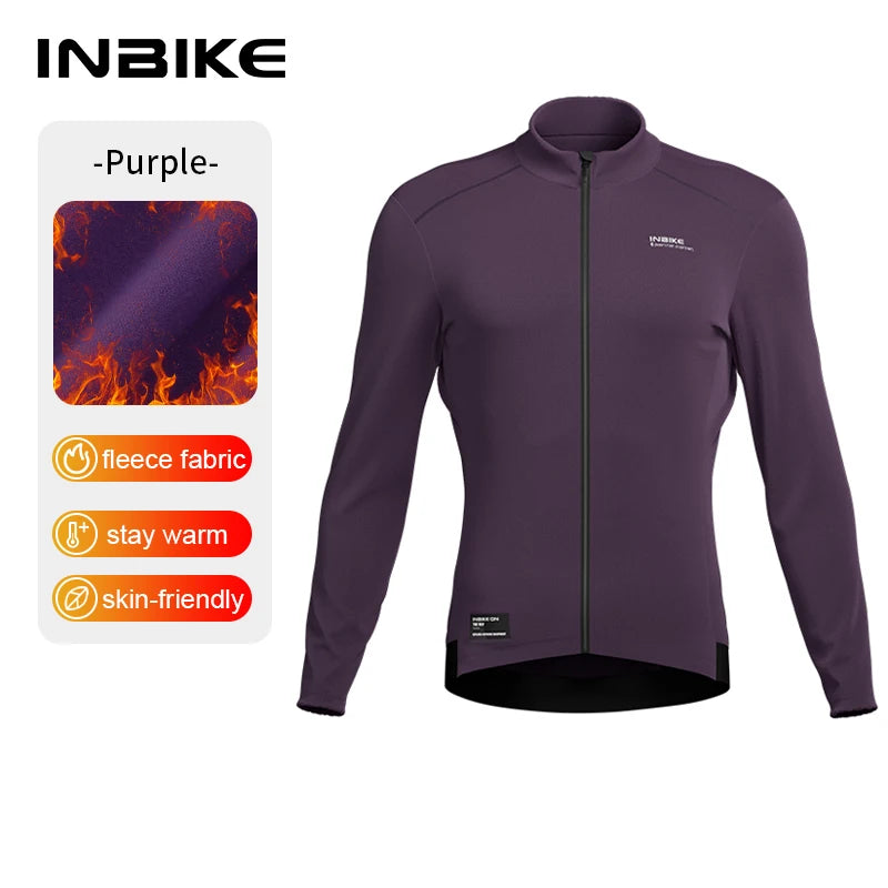 Maglia Uomo Maniche Lunghe in Pile Termico Inbike 2025 per MTB Autunno Inverno Abbigliamento Ciclismo