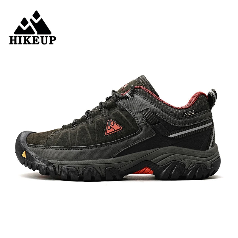 HikeUp Scarpe Da Trekking Per Uomini In Pelle Durevoli Alta Qualita Scarpe Da Arrampicata All Aperto Con Suola In Gomma