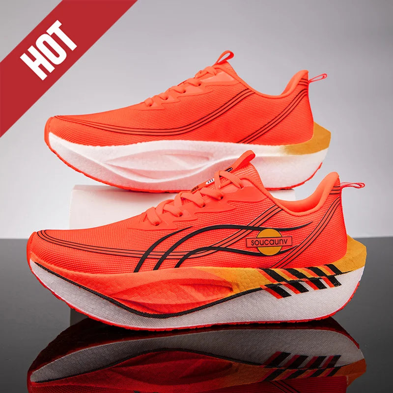 Scarpe Da Corsa Carbon Board Marathon Uomo Donna Traspiranti Leggere Antiscivolo Scarpe Da Ginnastica Atletiche