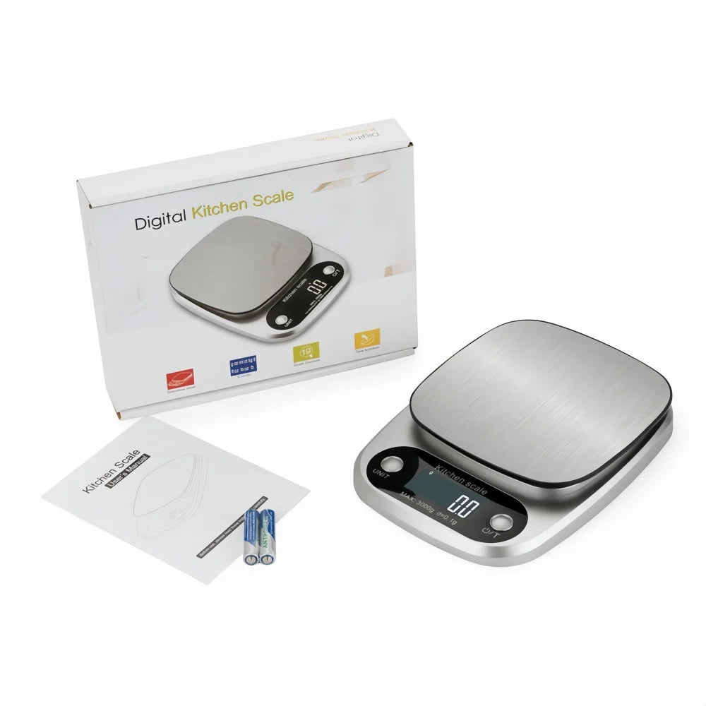 Bilancia Da Cucina Digitale In Acciaio Inossidabile Con Display Led 10 Kg Risoluzione 1 g Per Cuochi Appassionati