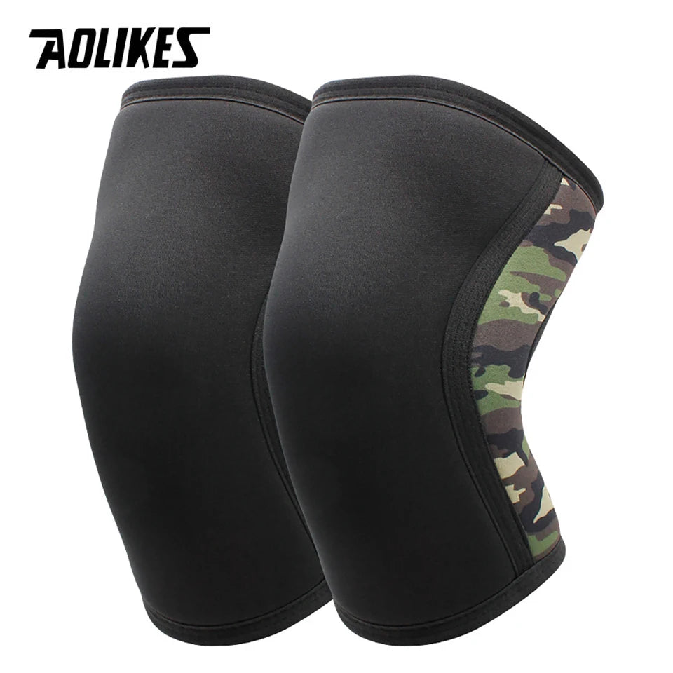Ginocchiere Neoprene 7 Mm Aolikes Stabilità Protezione Comfort Sollevamento Pesi CrossFit Per Atleti