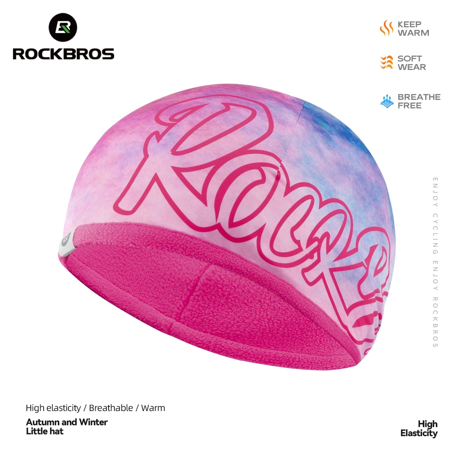 Rockbros Cappello Da Ciclismo Autunno Inverno Antivento Caldo Pile Spazzolato Doppio Da Indossare Unisex Per Pendolari