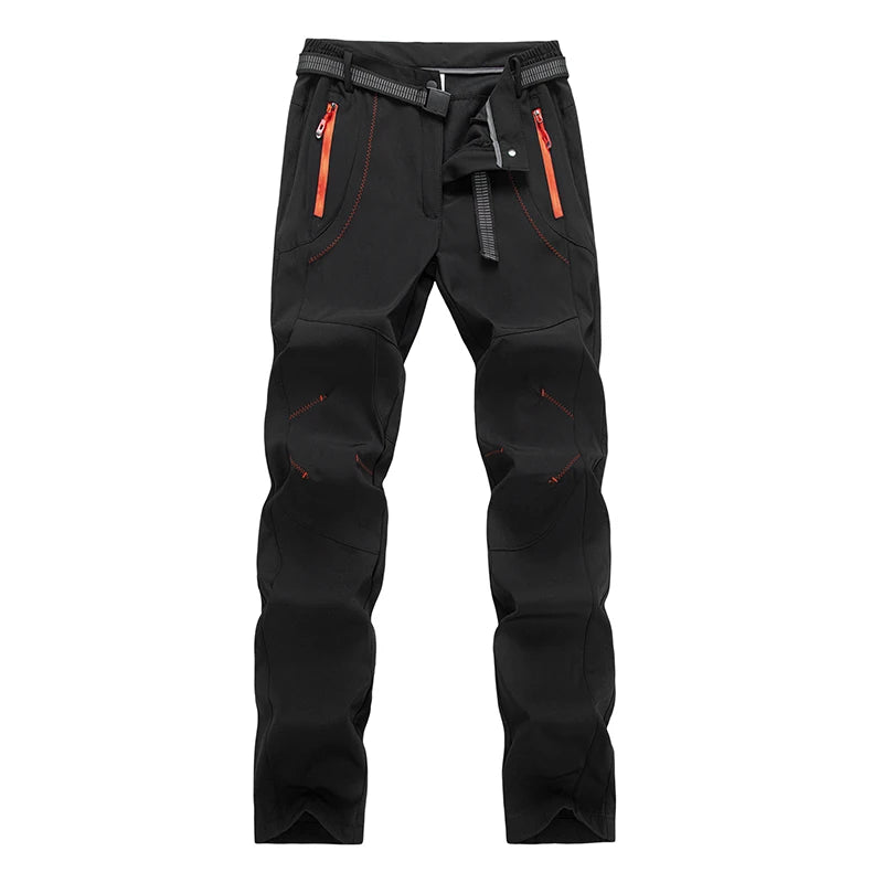 Pantaloni In Pile Invernali Da Donna Per Trekking Impermeabili Caldi Softshell All Aperto Antipioggia Antivento
