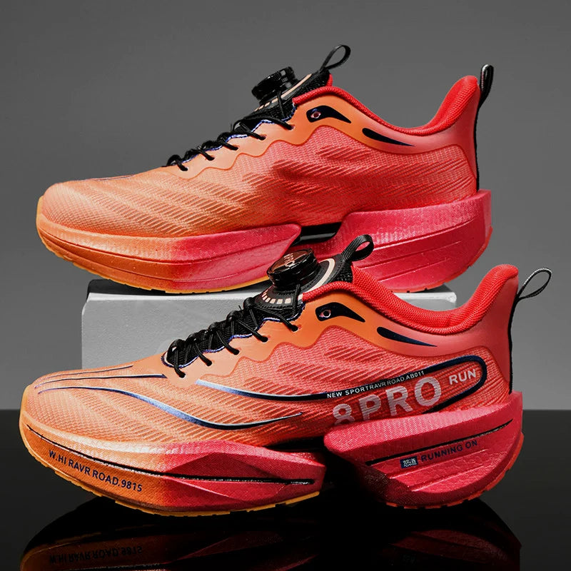 Scarpe sportive da uomo Scarpe da corsa da maratona con piastra in carbonio con palmo pieno Scarpe da tennis da coppia leggere e traspiranti in mesh Scarpe da allenamento