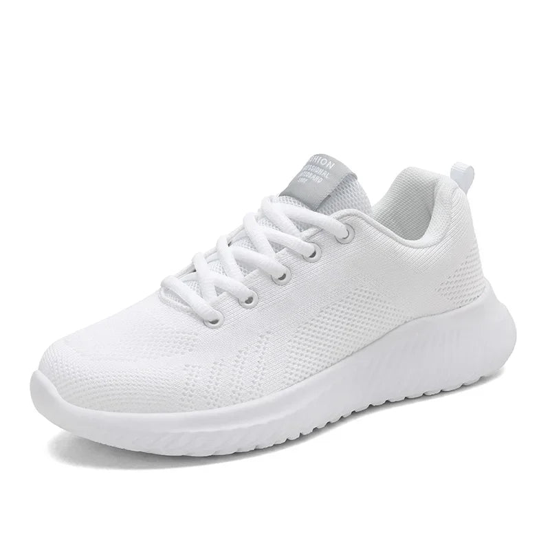 Scarpe Sportive Antiscivolo Uomo Donna Trekking In Rete Bianca Stile Streetwear Da Corsa Casual Basse Fondo Piatto