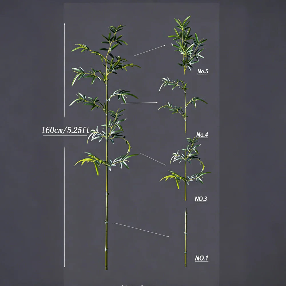 Piante Di Bambù Artificiale Da 160-270 Cm Grandi Piante Tropicali Verdi Per Casa Giardino E Negozio