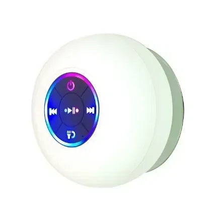 Altoparlante Bluetooth Senza Fili Ventosa Impermeabile Per Doccia Con Luce LED Ricarica USB Per Bagni E Viaggi