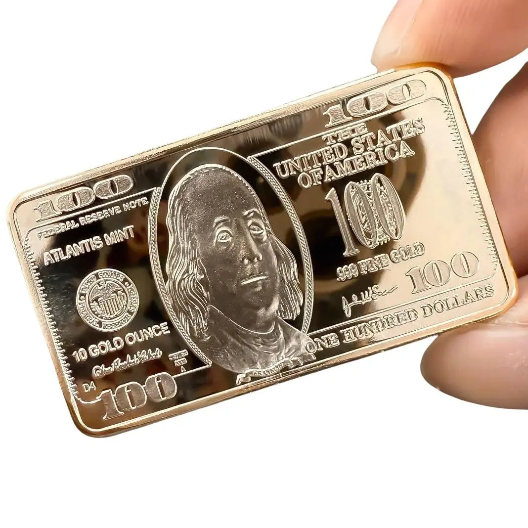 Barra Oro Commemorativa Americana 10oz 24k Oro Puro Moneta Metallica Regalo Souvenir USD