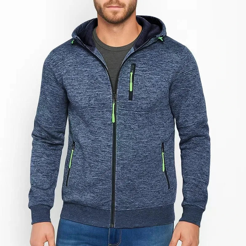 Giacca Sportiva Da Fitness Autunnale Da Uomo Con Cappuccio E Cerniera Colore A Contrasto Capispalla Moda Baseball