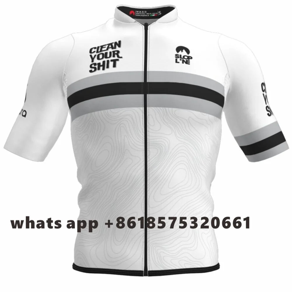 Maglia Da Ciclismo Pro Team Estate Uomo Manica Corta Per Downhill MTB Traspirante Asciugatura Rapida Tasche