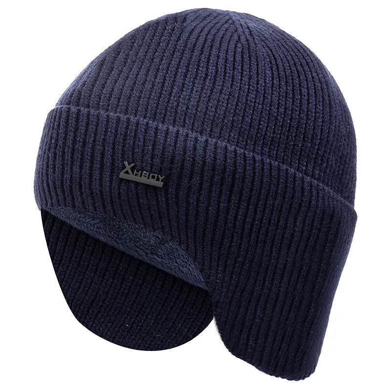 Cappello Invernale Da Uomo Con Paraorecchie Caldo In Pile Berretto Morbido Lavorato A Maglia Sportivo Da Sci All Aperto