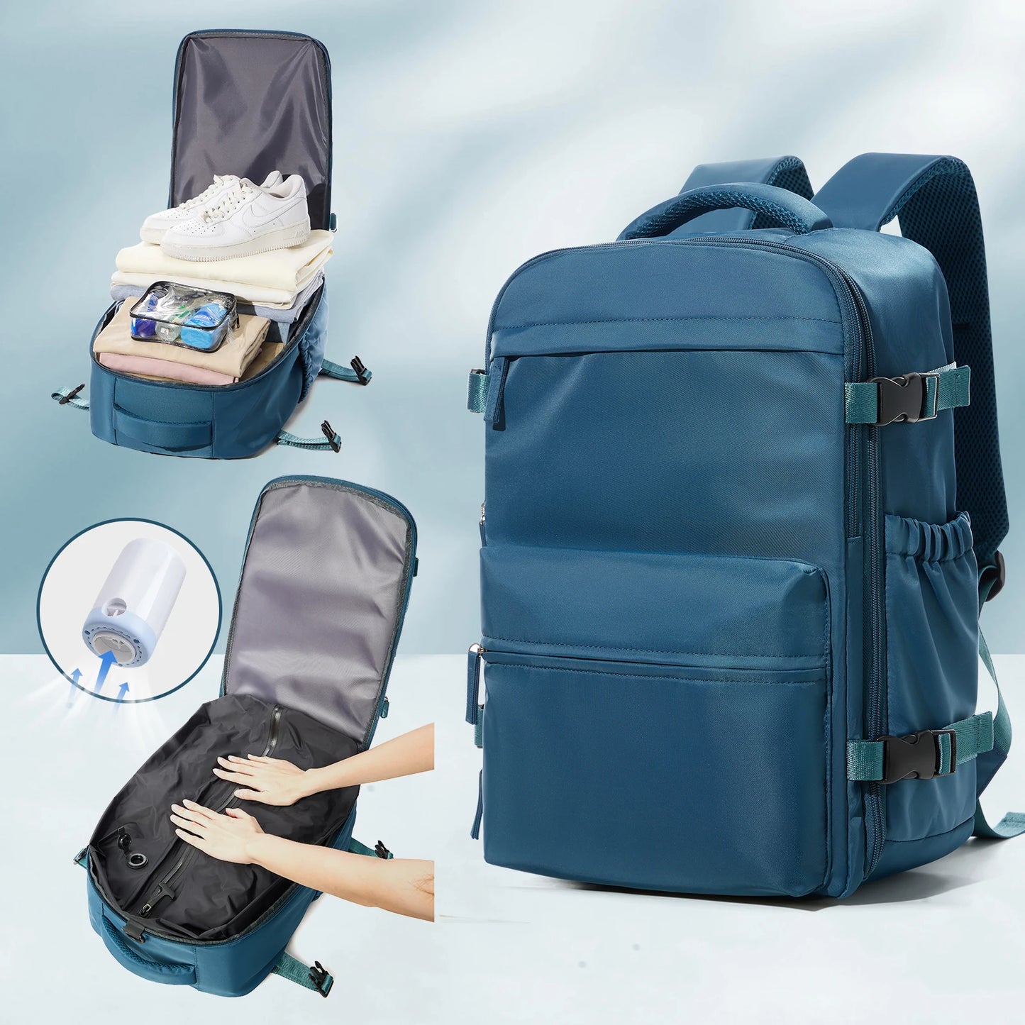Zaino Espandibile Da Viaggio Unisex Con Ampio Scomparto Laptop Per Lavoro E Scuola 20 35 L