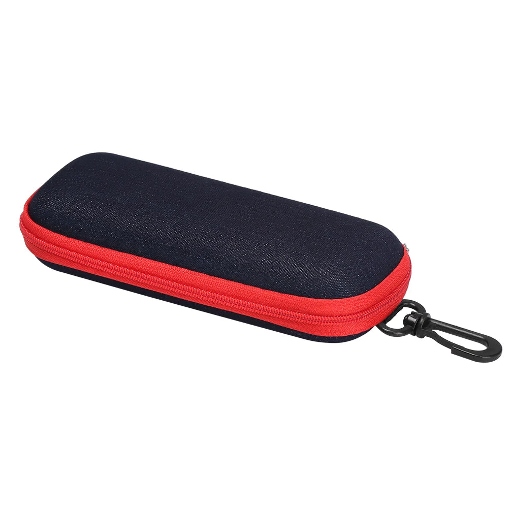 Custodia Per Occhiali In Denim Con Cerniera Scatola Portatile Per Occhiali Da Sole E Da Lettura