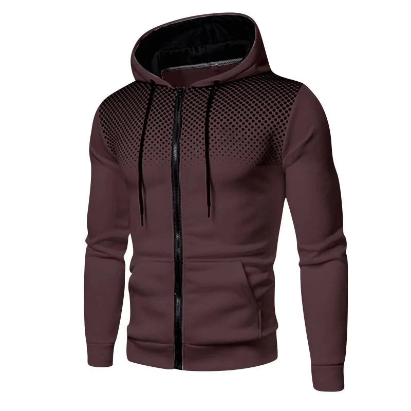 Felpa Con Cappuccio E Cerniera Da Jogging Uomo Autunno Inverno 2025 Abbigliamento Sportivo