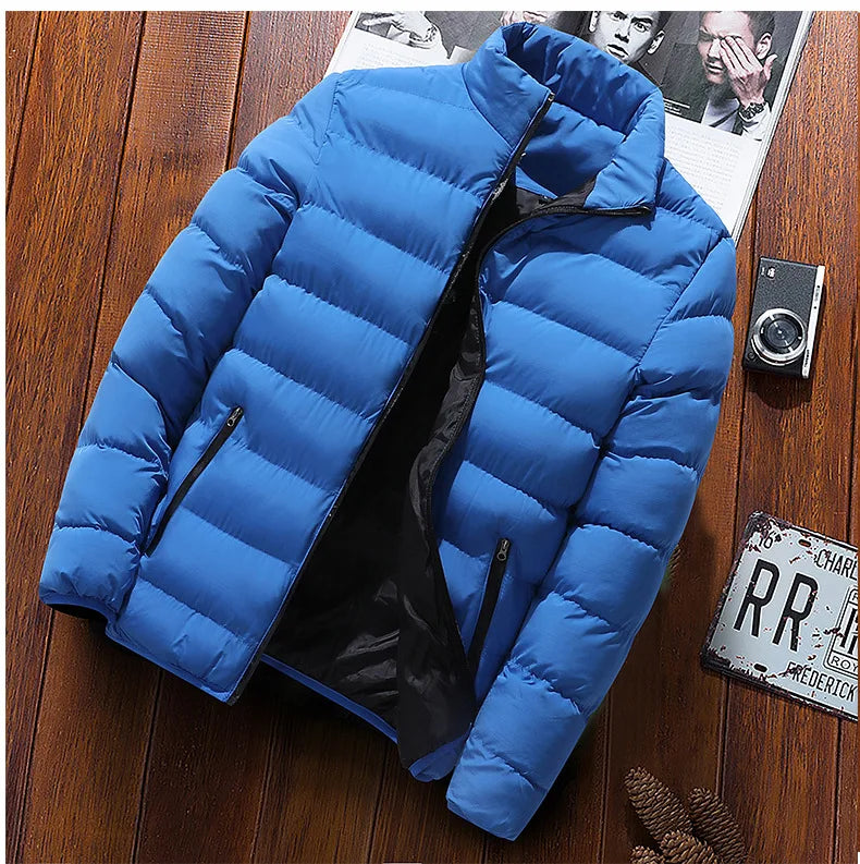 Giacca Invernale Con Zip Unisex 2025 Abbigliamento Casual Cotone Sottile Da Uomo E Donna