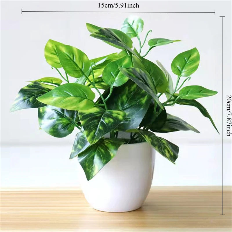 Bonsai Artificiale In Vaso Premium Decorazione Verde Durevole Ideale Per Casa E Ufficio Scrivanie E Reception