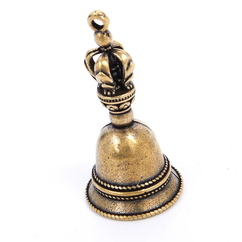 Campana A Vento In Ottone Pressofuso Decorativa Tibetano Cinese Pendente Pesa Solo 16 G Artigianale