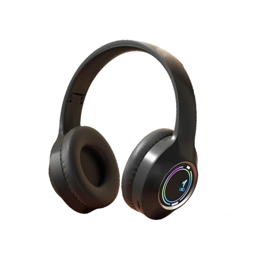 KEBIDU Cuffie Da Gioco Bluetooth Pieghevoli Over-Ear RGB Cancellazione Del Rumore Attiva HiFi Wireless Scheda TF