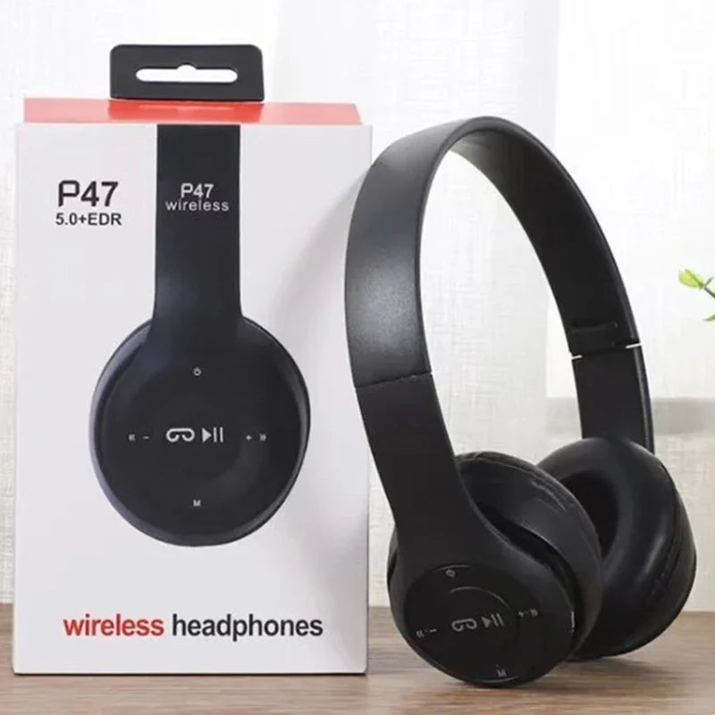 Cuffie Bluetooth 5.0 Pieghevoli Stereo Wireless Universali Per Sport E Gaming Con Controllo Volume E Cancellazione Attiva Del Rumore