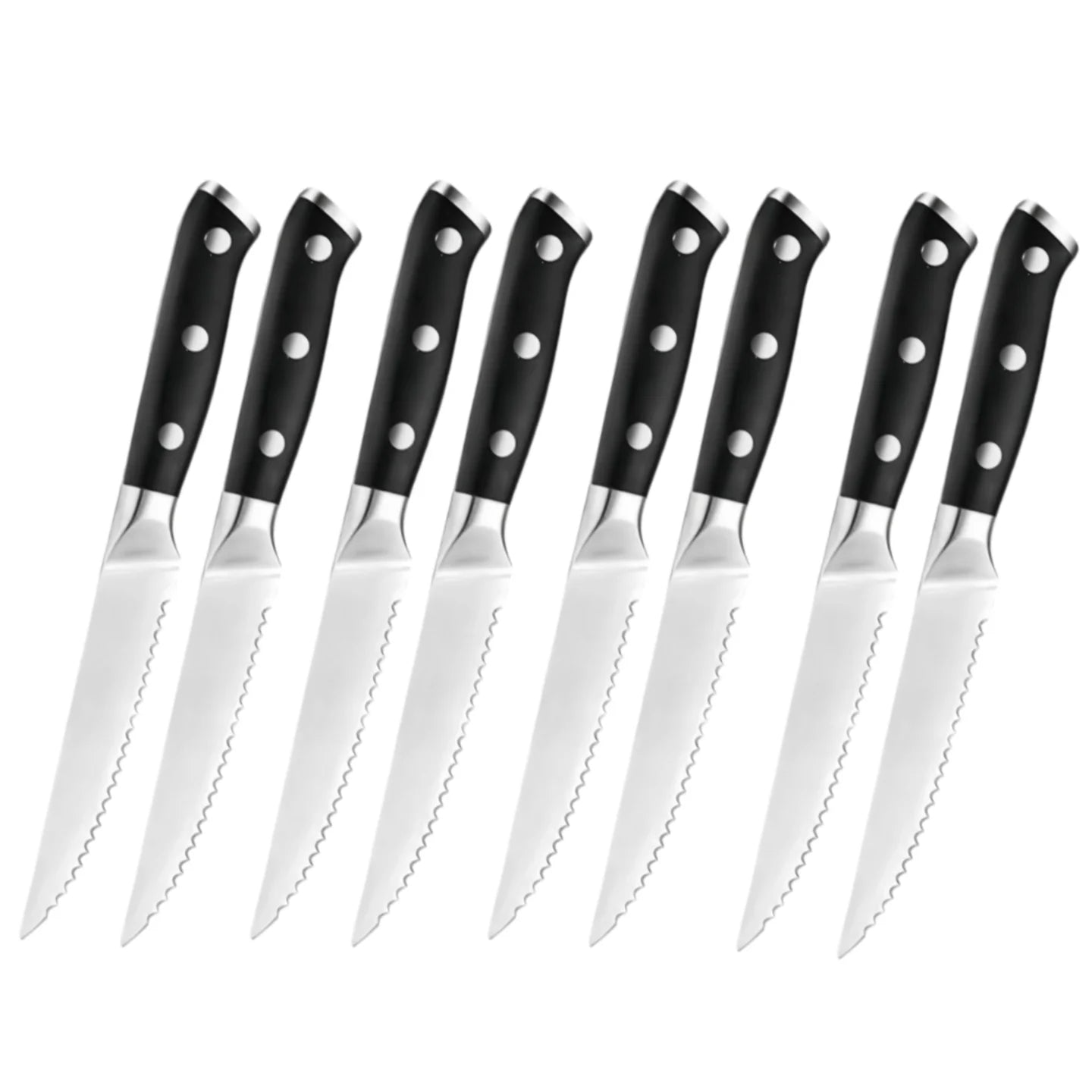 Set Di Coltelli Da Bistecca Seghettati In Acciaio Inox Con Manico In Abs Per Uso Domestico A Tavola 1 2 4 6 Pezzi