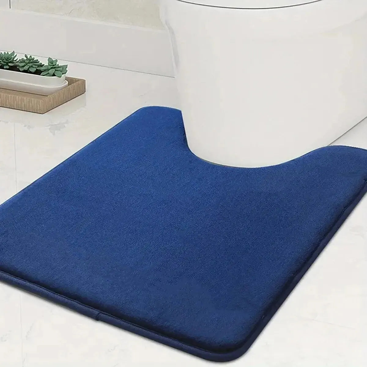 Tappetino Da Bagno A Forma U Antiscivolo E Assorbente In Poliestere Per Bagno E Toilette Decorazione Della Casa