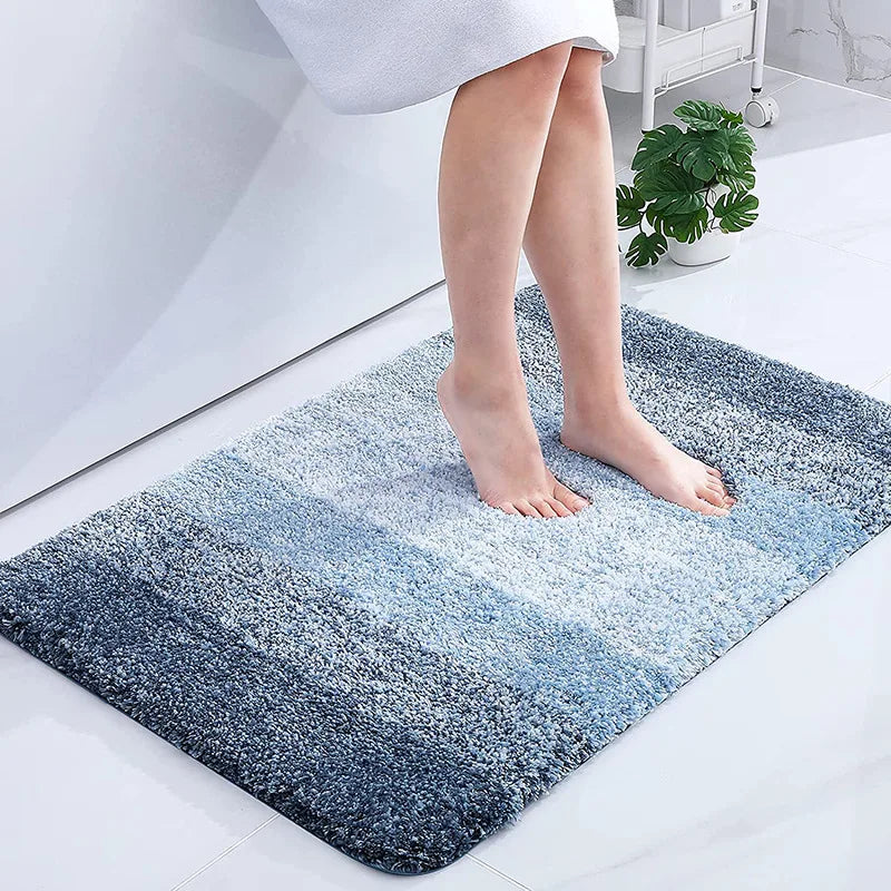 VIKAMA Tappetini Da Bagno In Imitazione Cashmere Strisce Sfumate Antiscivolo Lavabili Resistenti All Usura Decorazione