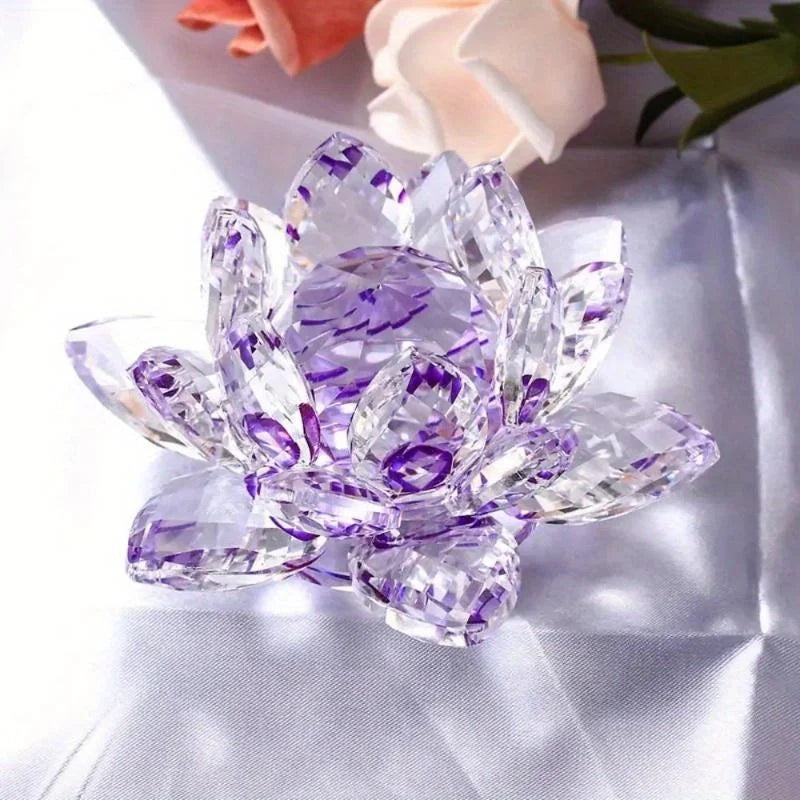 Figurina Fiore Di Loto In Vetro Cristallo Nozze E Casa Collezione Ornamenti Da Tavolo Regalo Souvenir