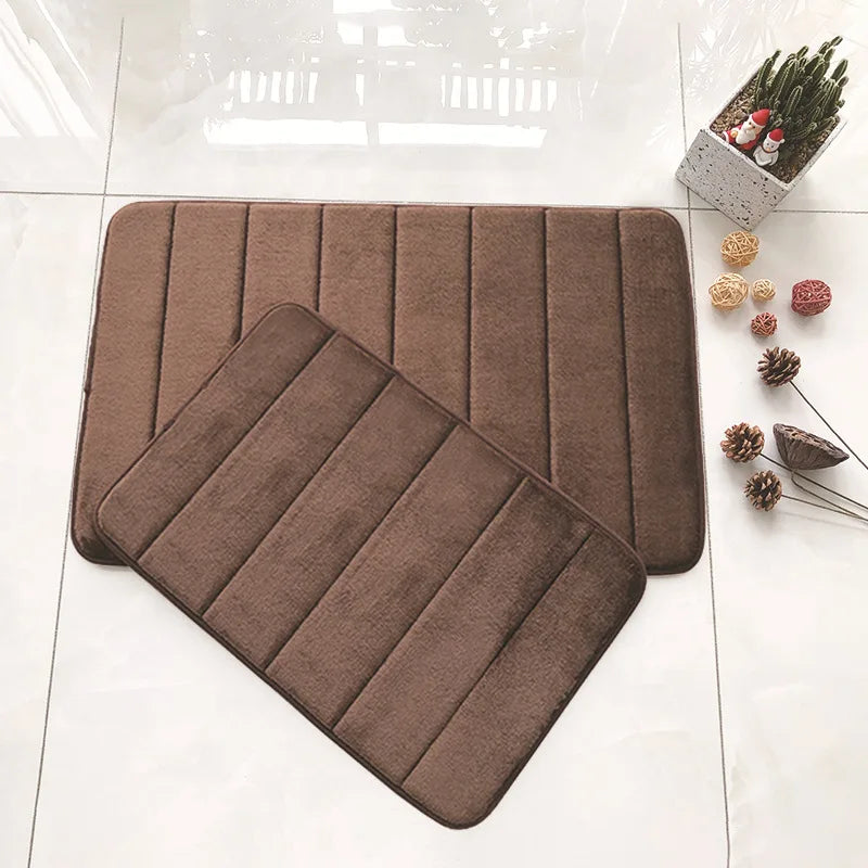 Tappetino Antiscivolo Per Bagno Trapuntato In Pile Corallo VIKAMA Assorbente E Resistente Per Ingresso Domestico