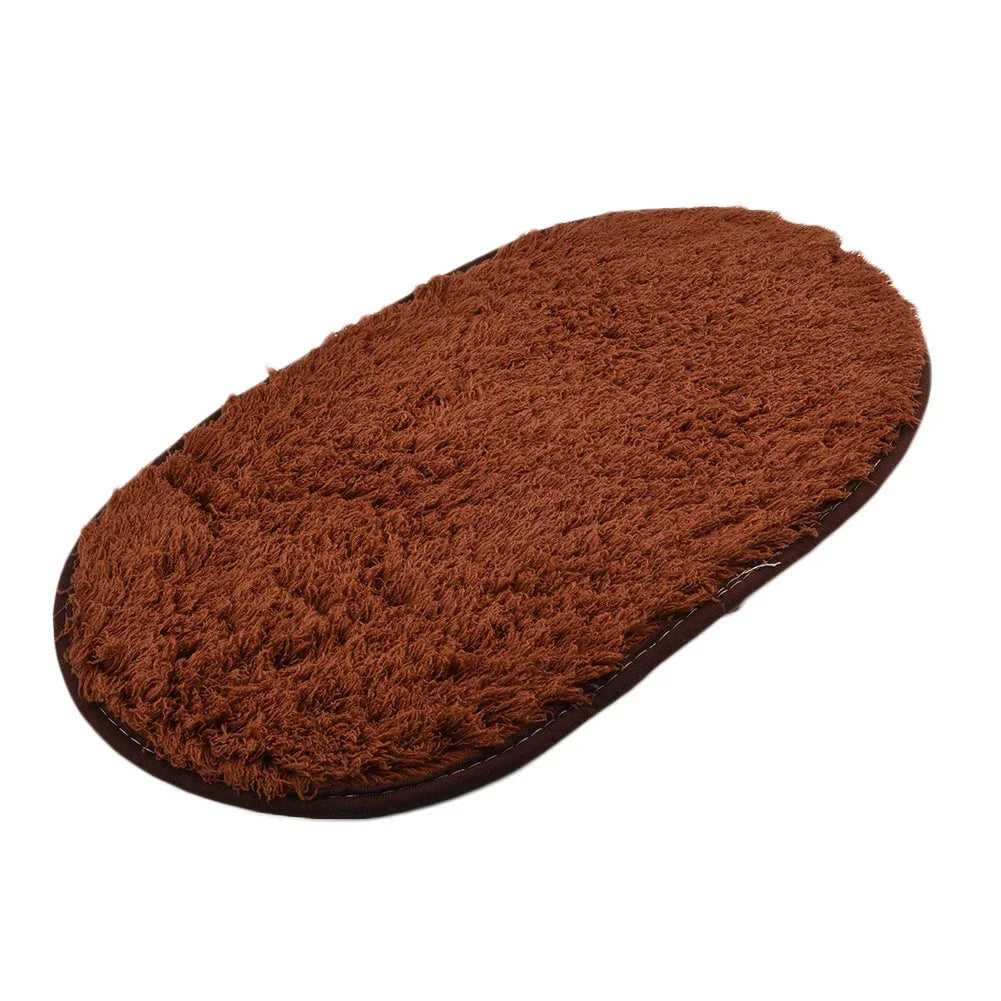 Tappetini da Bagno Antiscivolo in Memory Foam Ellittici Morbidi con Assorbimento Idrico per Pavimento del WC Spessi