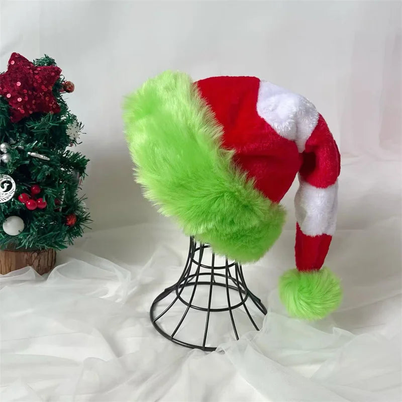 Cappello Di Babbo Natale Lungo In Peluche Unisex Rosso Per Natale Capodanno Decorazioni Festeggiamenti Regali