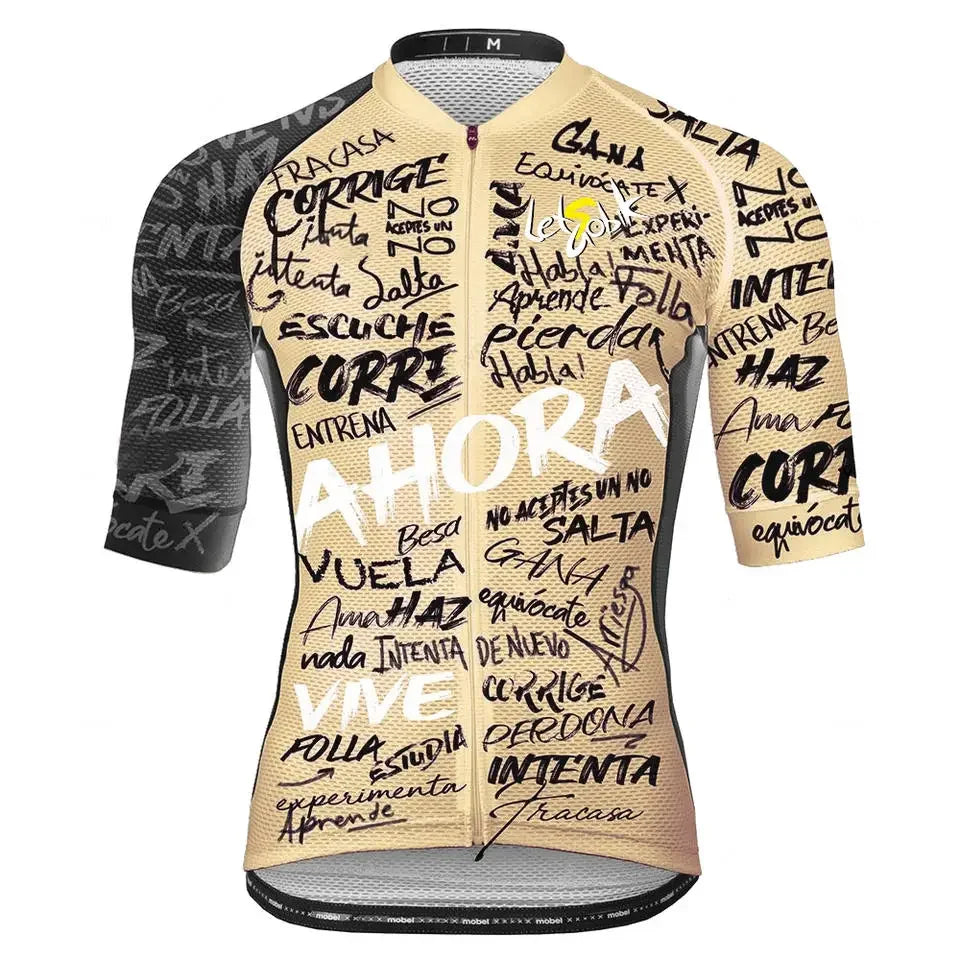 Maglia Ciclismo Uomo Estate Maniche Corte Traspirante Antipilling Riflettente Racing Sport