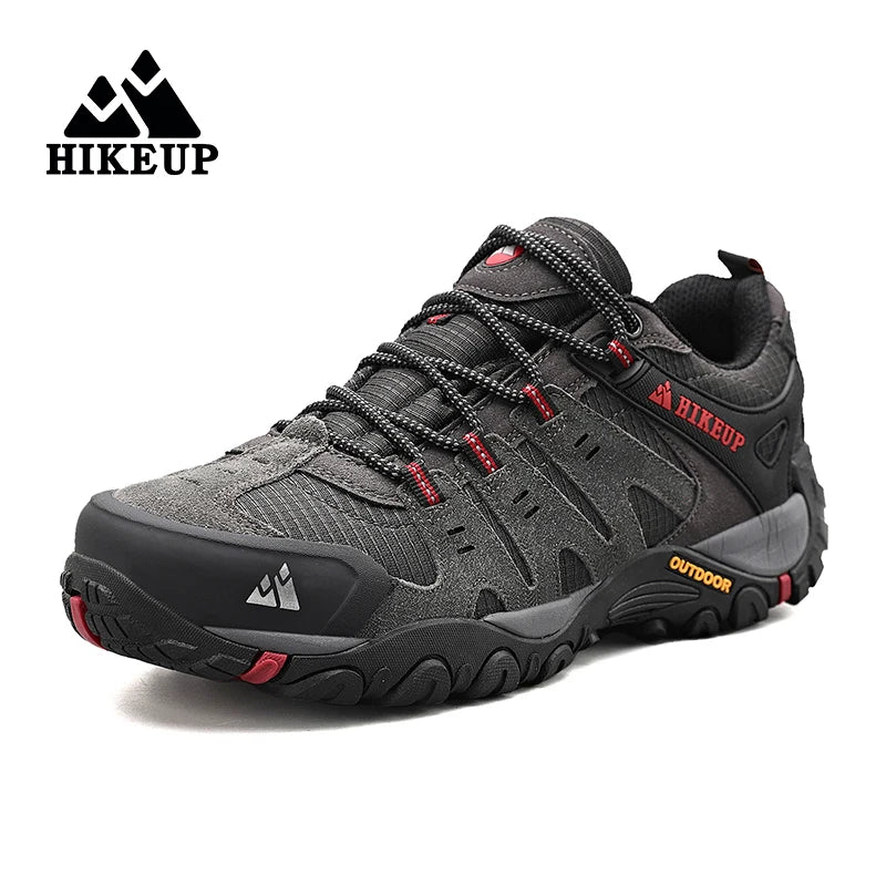 HIKEUP Scarpe Da Trekking Da Uomo In Pelle Scamosciata Impermeabili Traspiranti Esterno Resistente All Usura