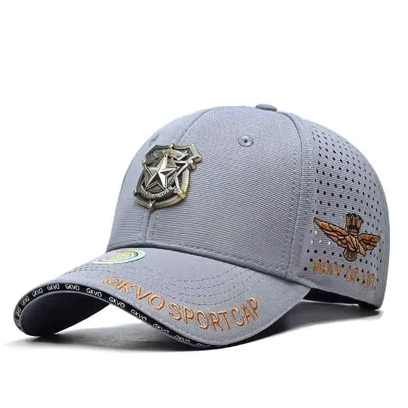 Cappello Da Uomo Estate Outdoor Con Grande Circonferenza Berretto Da Baseball Con Stella A Cinque Punte Alta Qualità