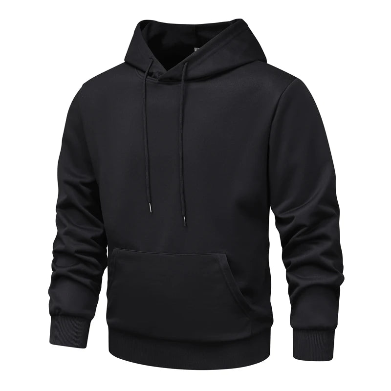 Uomo Cappotto Ampio Con Cappuccio Tinta Unita Stile Sottile Per Primavera Autunno Moda Tempo Libero Tasca Grande