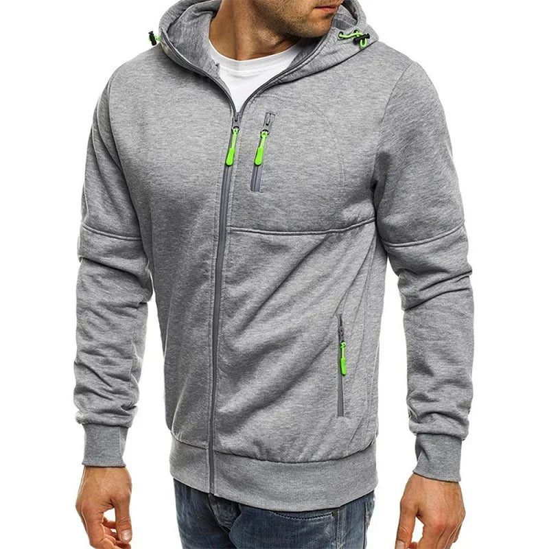Felpa Con Cappuccio Da Uomo A Maniche Lunghe Con Cerniera Slim Fit Giacca Sportiva Casual Abbigliamento Uomo