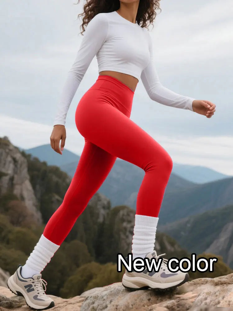 Pantaloni Da Yoga Vita Alta Per Donne Elasticizzati Quattro Direzioni Asciugatura Rapida Per Corsa Ciclismo Palestra