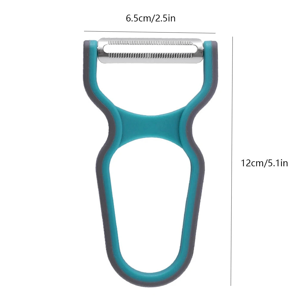Set Cucina 3 Pezzi In Acciaio Inossidabile Pelapatate Frutta Verdura Tritatutto Affettatrice Grattugia Colore Casuale