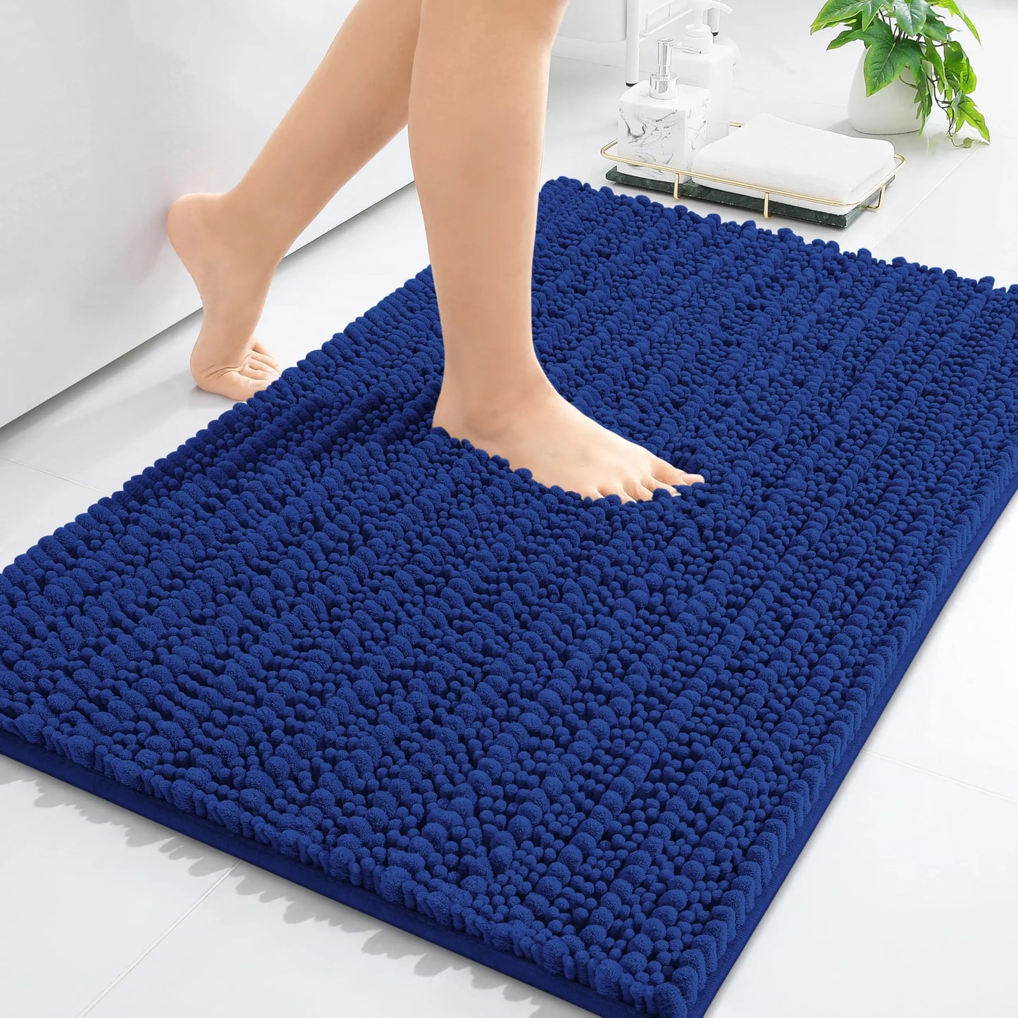 Kitinjoy Tappetino Da Bagno Lusso Assorbente Morbido E Spesso In Peluche Antiscivolo Grande Per Doccia