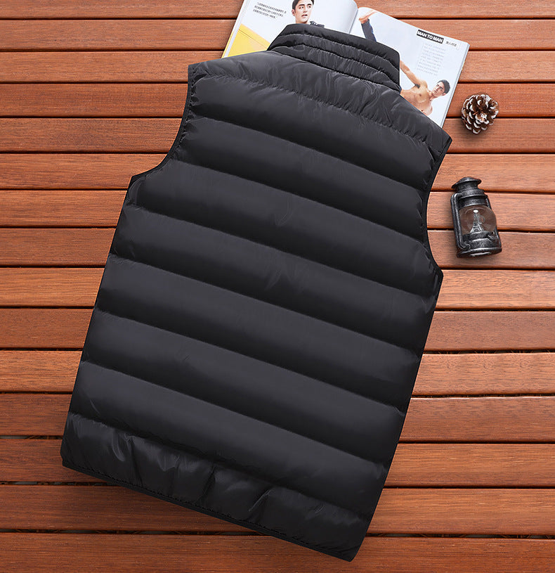 Gilet Antivento Da Uomo Imbottito In Cotone Caldo E Spesso Senza Maniche Invernale Casuale