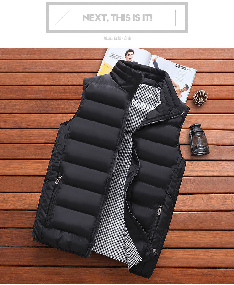 Gilet Antivento Da Uomo Imbottito In Cotone Caldo E Spesso Senza Maniche Invernale Casuale