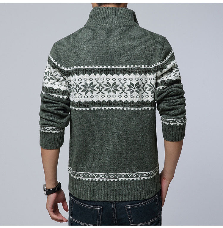 Nuovo Maglione Da Uomo Autunno Inverno In Lana Con Collo Mandarino Tinta Unita Cardigan Lavorato A Maglia Spesso Casual