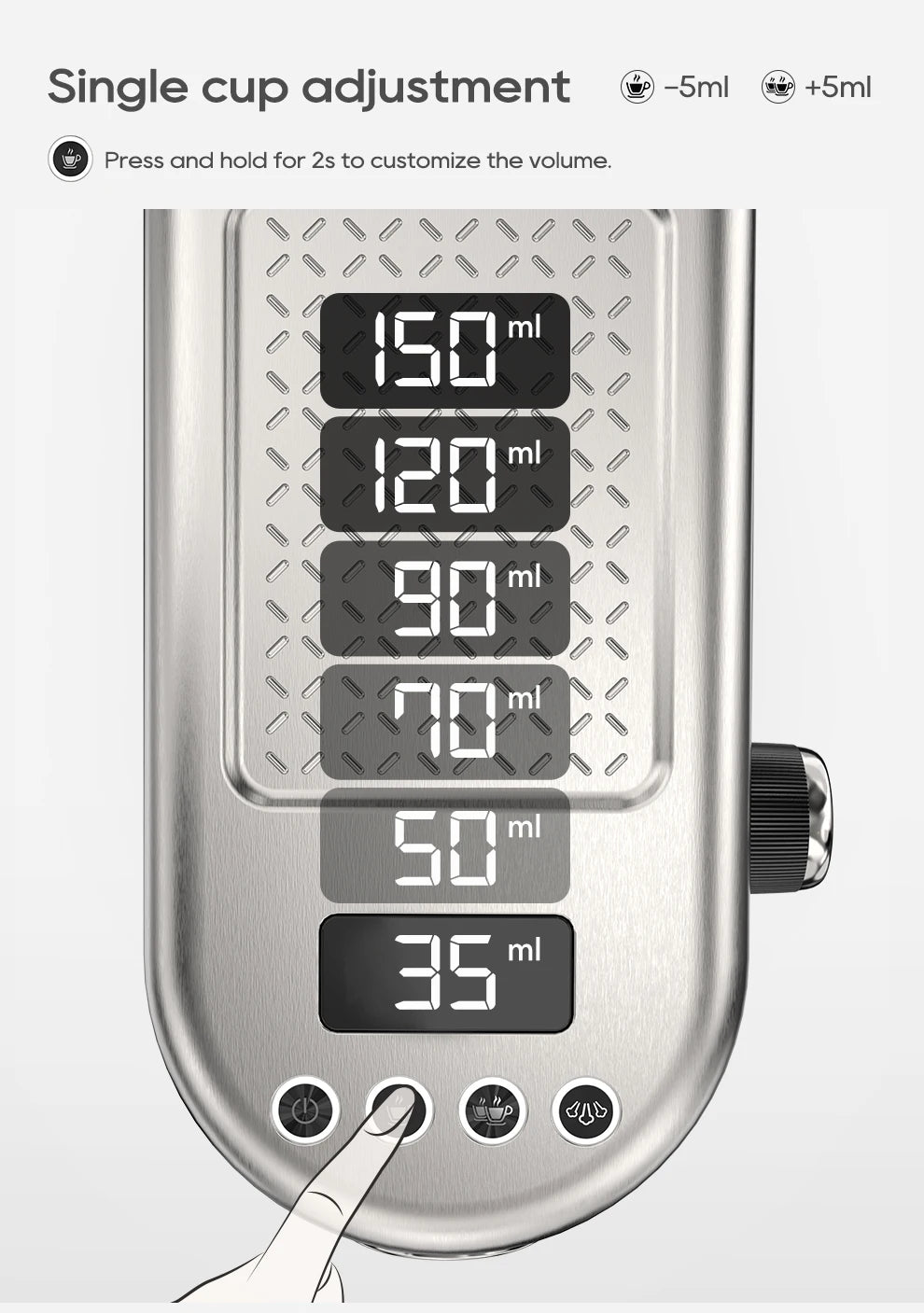 HiBREW 20 Bar Macchina Per Caffè Espresso Semiautomatica Temperatura Regolabile Freddo Caldo Sottile Cappuccino H10B
