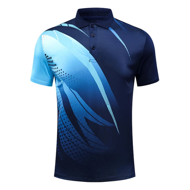 Maglietta Ping Pong Unisex Manica Corta 2024 Abbigliamento Sportivo Da Allenamento Fascia Alta Per Tennis Badminton